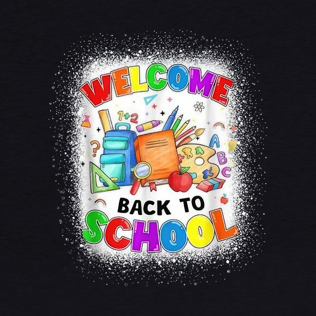 Welcome Back To School Cute Teacher Students First Day by cogemma.art